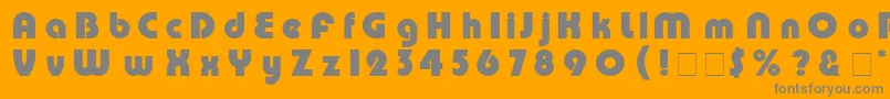 PumpRus-Schriftart – Graue Schriften auf orangefarbenem Hintergrund