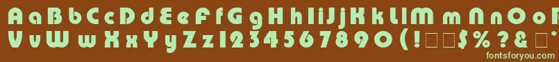 PumpRus Font – Green Fonts on Brown Background