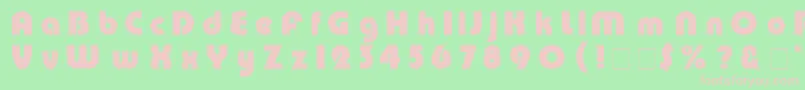 PumpRus Font – Pink Fonts on Green Background