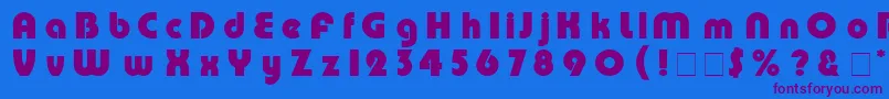 PumpRus Font – Purple Fonts on Blue Background