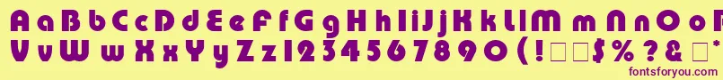 PumpRus Font – Purple Fonts on Yellow Background