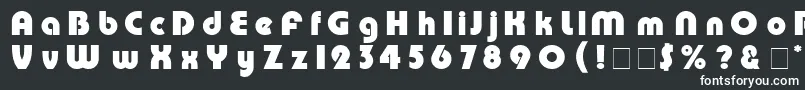 PumpRus-fontti – valkoiset fontit mustalla taustalla