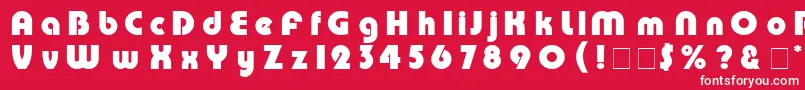 フォントPumpRus – 赤い背景に白い文字