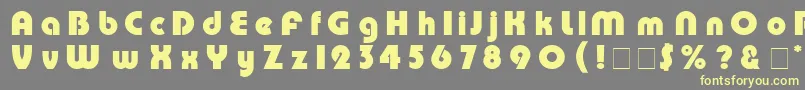 PumpRus Font – Yellow Fonts on Gray Background