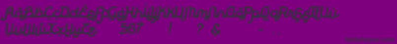 RodjaBoldSlanted Font – Black Fonts on Purple Background