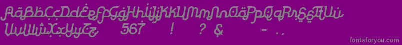 Шрифт RodjaBoldSlanted – серые шрифты на фиолетовом фоне