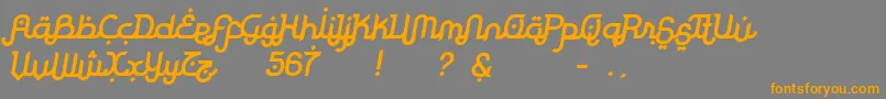 RodjaBoldSlanted Font – Orange Fonts on Gray Background