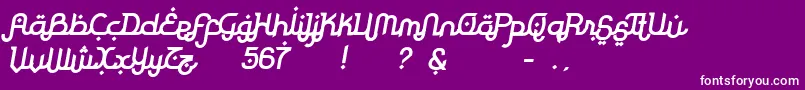 フォントRodjaBoldSlanted – 紫の背景に白い文字