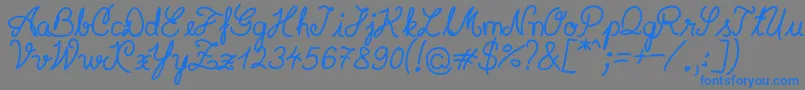 SyeraInline-Schriftart – Blaue Schriften auf grauem Hintergrund