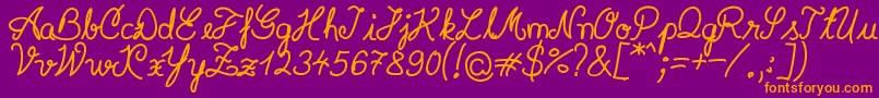 SyeraInline Font – Orange Fonts on Purple Background