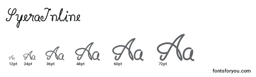 Größen der Schriftart SyeraInline