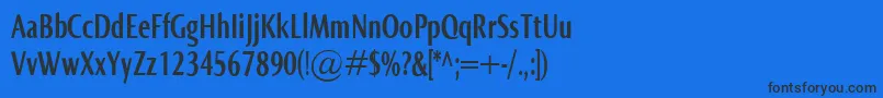 NormaComprBold Font – Black Fonts on Blue Background
