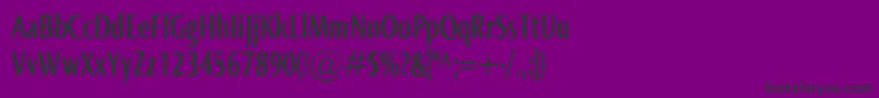 NormaComprBold Font – Black Fonts on Purple Background