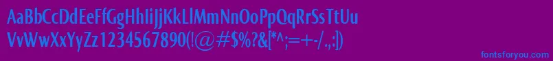 NormaComprBold Font – Blue Fonts on Purple Background