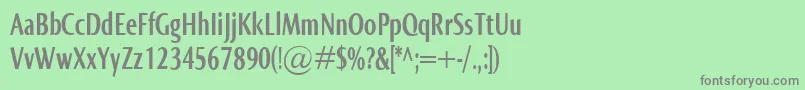 NormaComprBold Font – Gray Fonts on Green Background