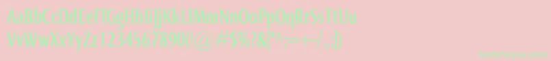 NormaComprBold Font – Green Fonts on Pink Background