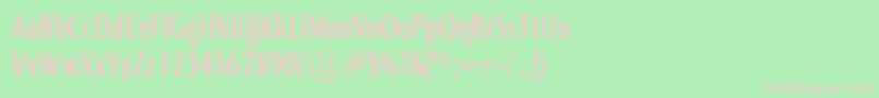 NormaComprBold Font – Pink Fonts on Green Background