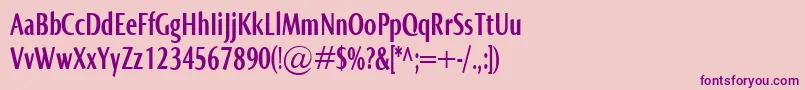 NormaComprBold Font – Purple Fonts on Pink Background
