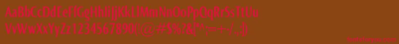 NormaComprBold Font – Red Fonts on Brown Background