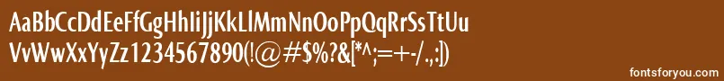 NormaComprBold Font – White Fonts on Brown Background