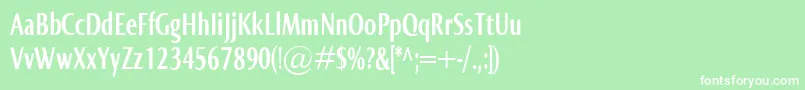 NormaComprBold Font – White Fonts on Green Background