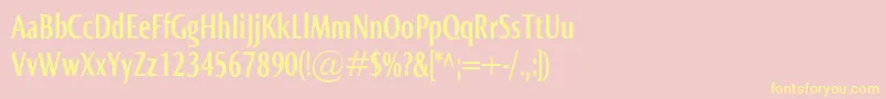 NormaComprBold Font – Yellow Fonts on Pink Background