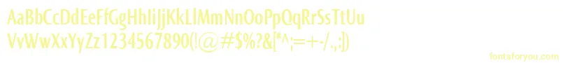 NormaComprBold Font – Yellow Fonts on White Background