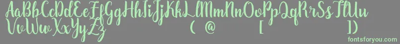 ZaheeraDemo Font – Green Fonts on Gray Background