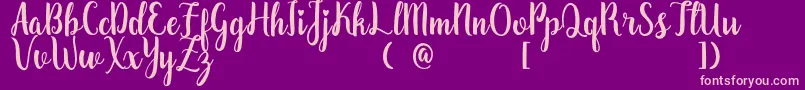 ZaheeraDemo Font – Pink Fonts on Purple Background