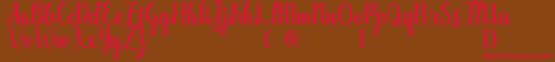 ZaheeraDemo Font – Red Fonts on Brown Background