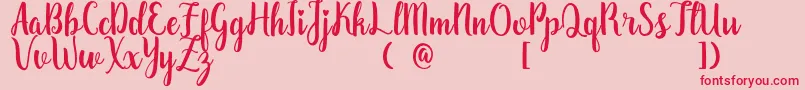 ZaheeraDemo Font – Red Fonts on Pink Background