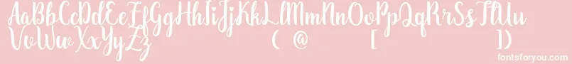 ZaheeraDemo Font – White Fonts on Pink Background