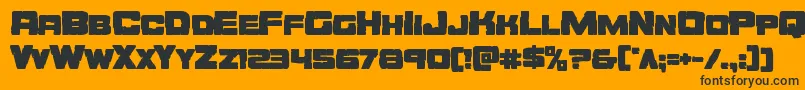 Orecrusherbold Font – Black Fonts on Orange Background