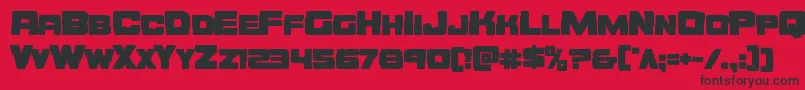Orecrusherbold Font – Black Fonts on Red Background