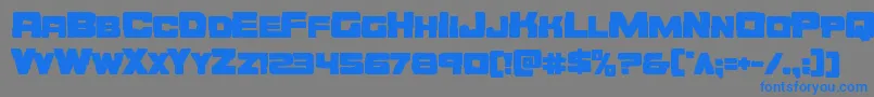 Orecrusherbold Font – Blue Fonts on Gray Background