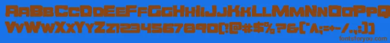 Police Orecrusherbold – polices brunes sur fond bleu