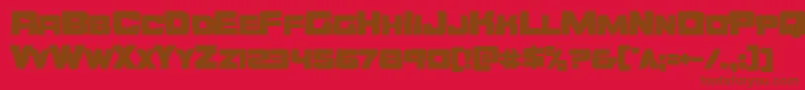 Orecrusherbold Font – Brown Fonts on Red Background