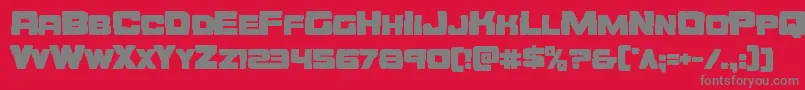 Orecrusherbold Font – Gray Fonts on Red Background