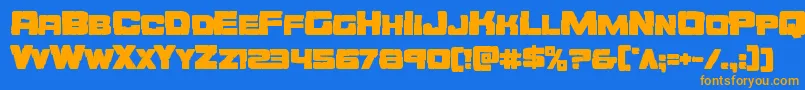 Police Orecrusherbold – polices orange sur fond bleu