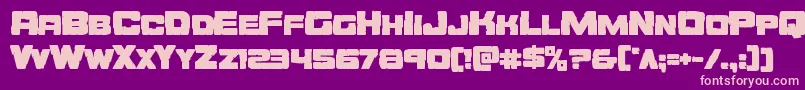 Orecrusherbold Font – Pink Fonts on Purple Background