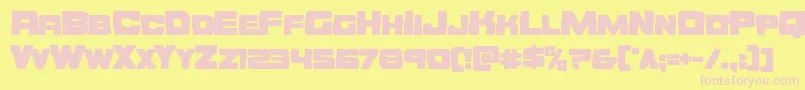 Orecrusherbold Font – Pink Fonts on Yellow Background