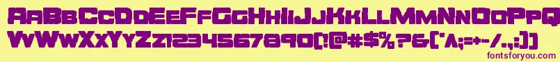Orecrusherbold Font – Purple Fonts on Yellow Background
