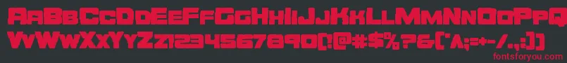 Orecrusherbold Font – Red Fonts on Black Background