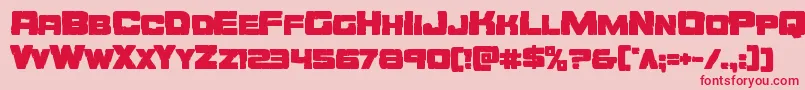 Orecrusherbold Font – Red Fonts on Pink Background