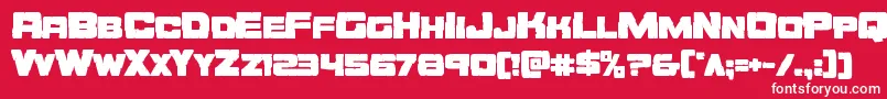 Orecrusherbold Font – White Fonts on Red Background
