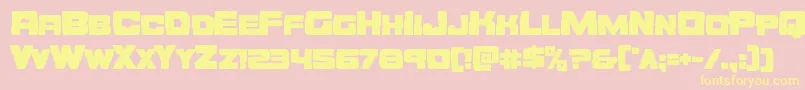 Orecrusherbold Font – Yellow Fonts on Pink Background