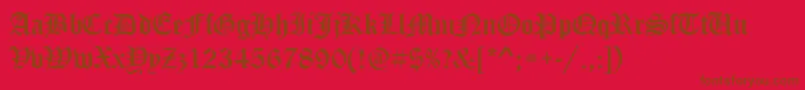 OldblackletterRegular Font – Brown Fonts on Red Background