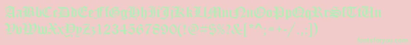 OldblackletterRegular Font – Green Fonts on Pink Background