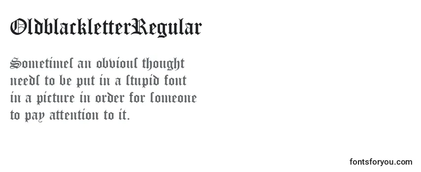 Review of the OldblackletterRegular Font