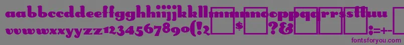 Ds Rabbit Medium Font – Purple Fonts on Gray Background